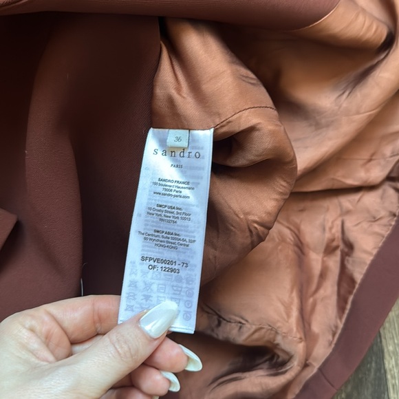 Sandro rich terracotta brown blazer - Picture 4 of 6